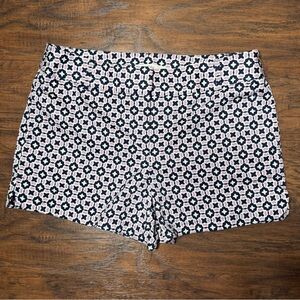 Ann Taylor Loft Purple Geometric Shorts Womens Size 10 Waist 34 Stretch